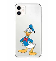 Apple iPhone 11 Uyumlu Kamera Korumalı Tıpalı Kapak Donald Duck TasarımlıŞeffaf Kılıf