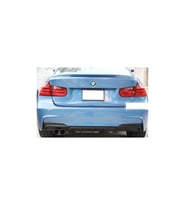 Bmw 3 Serisi F30 (2012 - 2018)  Uyumlu Soldan Çift Çıkış   Difüzör (Plastik)