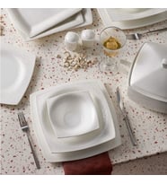 Karaca Fine Pearl Roma 62 Parça 12 Kişilik Yemek Takımı