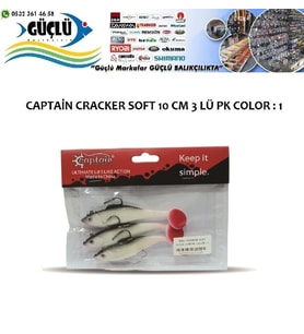LEVREK TURNA SİLİKONU CAPTAIN CRACKER SOFT 10 CM 3 LÜ PK RENK : 1