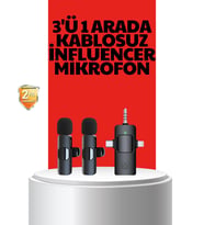 Kablosuz Mikrofon - Telefon ve Bilgisayar Uyumlu