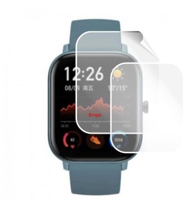 Amazfit GTS Saat Ekran Koruyucu Tam Kaplama TPU Film 2 Adet (Şeffaf)