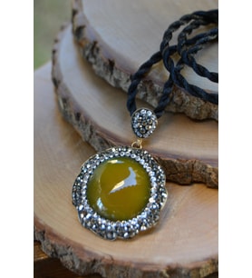 STONEAGE JEWELLERY Akik Doğal Taş El Yapımı Kolye