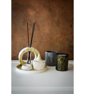 Oda Kokusu Cam ve Beton Bardak Soya Wax Tealight Mum Seti