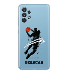 Samsung Basketbolcu Tasarımlı Şeffaf Telefon Kılıfı