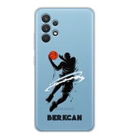 Samsung Basketbolcu Tasarımlı Şeffaf Telefon Kılıfı