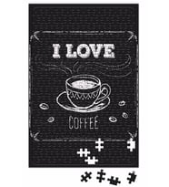 I Love Coffe Siyah Zemin Puzzle 240 Parça Yapboz