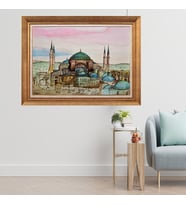 Altın Paspartulu Çerçeveli Tablo N280 (Gold)