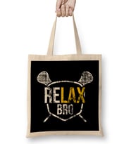 Vintage ReLAX Bro Lacrosse Cute Distressed LAX Pun Bez Çanta Uzun Saplı