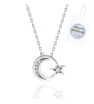 Swarovski Zirconia Taşlı Ay Yıldız Kolye