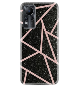 INFINIX Note 11 Pro Note 10 Hot 9 Play Kılıf Desemli Silikon Pembe Şeritli Mermer 1312