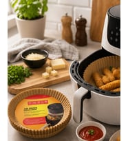 100 Parça Airfryer Kağıdı Tek Kullanımlık Temiz Pişirme Kağıdı
