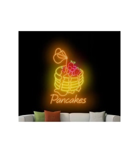 Pancakes Yazılı ve Şekilli Neon Tabela