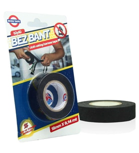 Geseus Boss Çokamaçlı  Siyah Tüylü Bez Bant İzalasyon Bandı 18mmx9mt