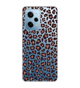 Redmi Note 12 Pro 5G Uyumlu Leopar Desenli Şeffaf Telefon Kılıfı