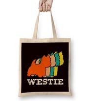 Retro Westie Vintage West Highland Terrier Dog Breed Owner Bez Çanta Uzun Saplı