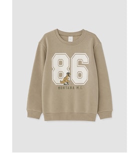 LCW Kids Kahverengi Baskılı Erkek Çocuk Kalın Sweatshirt