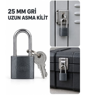 Kelepçeli Asma Kilit – Anahtarlı Dolap, Bavul ve Takım Çantası Kilidi
