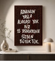 BK Gift Vintage Klasik Sanat Esprili Sözlü Dekoratif Kanvas Tablo - 27