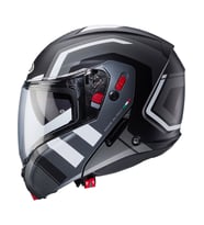 Motosiklet Kaskı Horus X Gri-Siyah Motor Çene Açılır Kask