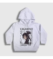 Presmono Unisex Çocuk Beyaz Musashi Miyamoto Manga Vagabond Kapüşonlu Sweatshirt 492298tt