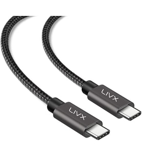 Solid 100W 5A Type C to Type C iPhone 15 Pro Max Plus Hızlı Şarj ve Data Kablosu Halat Örgülü Space Gray (3 Metre)