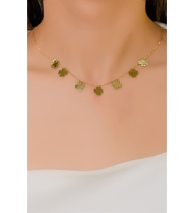 YEDİLİ YONCA KOLYE 14 AYAR A037580