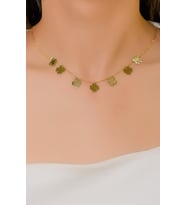 YEDİLİ YONCA KOLYE 14 AYAR A037580
