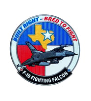 F-16 Figting Falcon Built Right - Bred to Fight PEÇ - Arma - TPU Patch