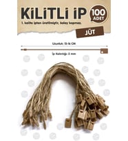 Kilitli İp Renkli Asmalı Etiket Bağlama İpi Lock String Tag Rope 100 Adet Jüt Hasır-T372 (Renksiz)