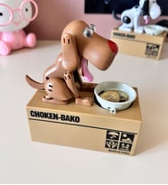 Kahverengi - Para Yiyen Köpek Kumbara Choken Bako Hırsız Kumbara