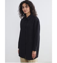 LCW Modest Siyah Loose Fit Kadın Gömlek Tunik