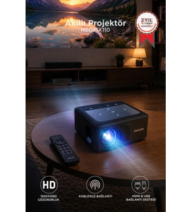 Neopix Projeksiyon Cihazı Taşınabilir Ev Sineması Wifi Bluetooth Lcd Led Projektör Neopix 110 Siyah