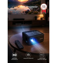 Neopix Projeksiyon Cihazı Taşınabilir Ev Sineması Wifi Bluetooth Lcd Led Projektör Neopix 110 Siyah