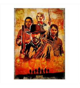 Red Dead Redemption 2 Model Ahşap Tablo