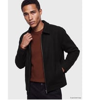 LCW Vision Siyah Regular Fit Gömlek Yaka Erkek Mont