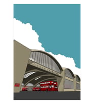 Stockwell Bus Garage 1952 Tablo Ahşap Poster Dekoratif