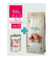 Bonacibo Yetişkin Kuzulu Kuru Mama 2 Kg & Soslu Sığır Etli Konserve Avantaj Paketi (6x400 gr)
