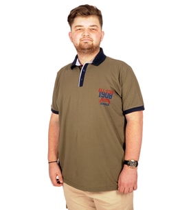 Mode XL Büyük Beden T-shirt Polo Athletic 21318 Haki