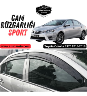 Toyota Corolla E170 2013-2018 Uyumlu Mugen Cam Rüzgarlığı Seti Piano Black 4'lü İthal Parlak Siyah