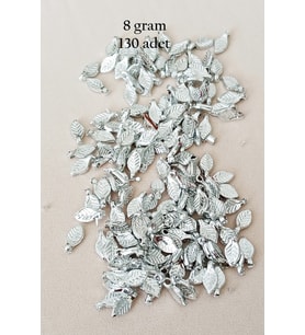 Oya Abiye Bileklik Kolye Pleksi Metalik Plastik Pul Gümüş Renk 8 gram 130 adet - BNC514