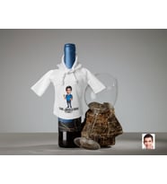 BK Gift Kişiye Özel Karikatürlü Mini Beyaz İçki Şişesi Tişörtü , Ev Bar Dekoru, Viski, Şarap, Votka, Rakı Şişesi Tişörtü, Ev Barı-11