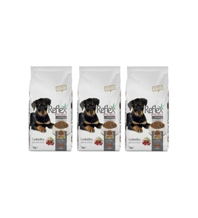 Reflex Kuzu Etli  ve Pirinçli Yavru Köpek Maması 3 Kg 3 Adet (Kahverengi)