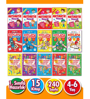 4 - 6 Yaş Matematik, Kodlama ve Dikkat ve Zeka Geliştirici Etkinlik Seti 15 Kitap