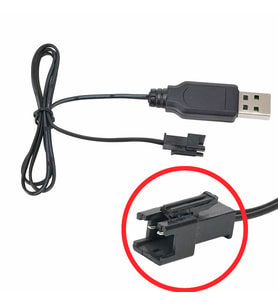 3.7V / 3.6V Lityum Pil Usb Şarj Kablosu JST SM-2P Soket Lipo Batarya RC Quadcopter Drone Helikopter