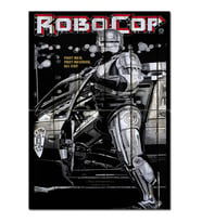 ekart Robocop Film Afişi Tasarım Ahşap Tablo 70x100 Cm
