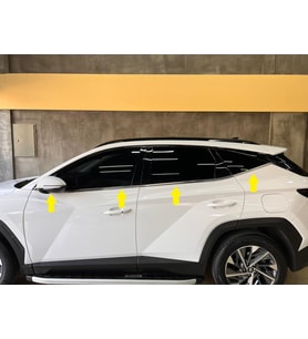 Hyundai Tucson Krom Cam Çıtası 6 parça 2020 ve üzeri Paslanmaz Çelik