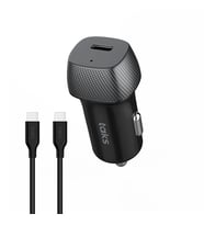 taks by ttec CP01 30W PD USB-C Araç Hızlı Şarj Aleti + USB-C-USB-C 3A Kablo Siyah 5CP01CS