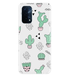 Kılıfland Oppo A74 Kılıf Silikon Resimli Kapak Cactus Pattern Stok 901
