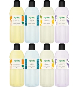 Agarta Kolonya 400 ML 80 Derece Pet Şişe (Mandalina-Aqua-Limon-Lavanta) (8 Li Karma Set)